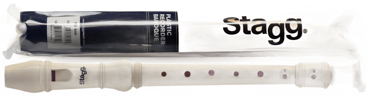 Stagg Recbar Recorder - Baroque Fingering, in bag