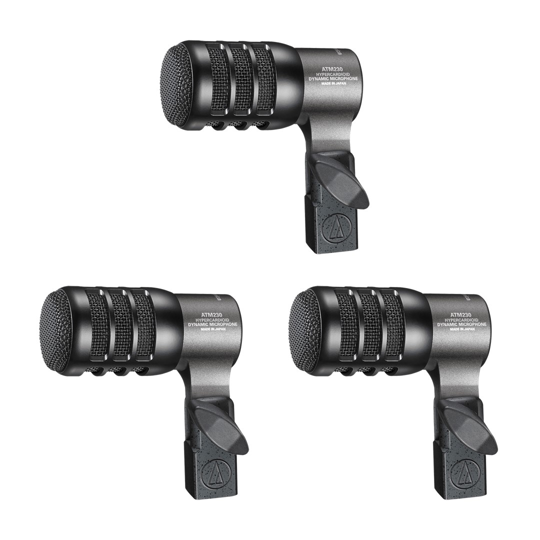 Audio-Technica ATM230PK Hypercardioid Dynamic Instrument Microphone PACK