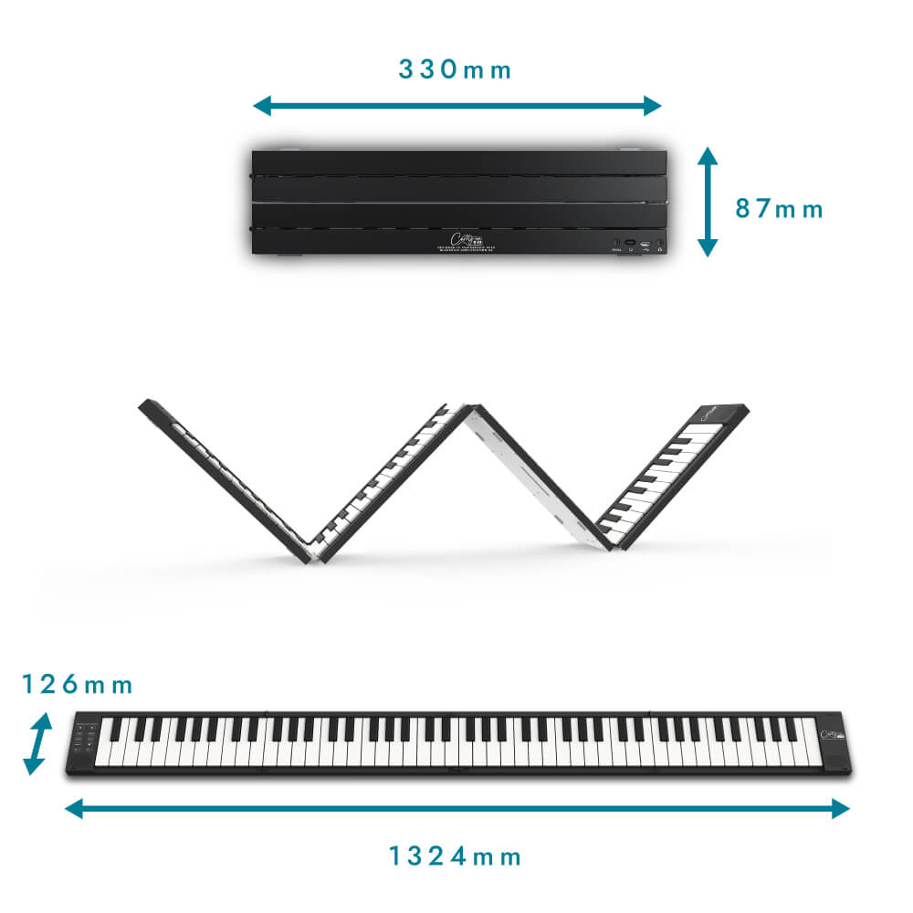 Carry-ON-FP88T-BK 88-KEY Folding Touch Piano (Black)