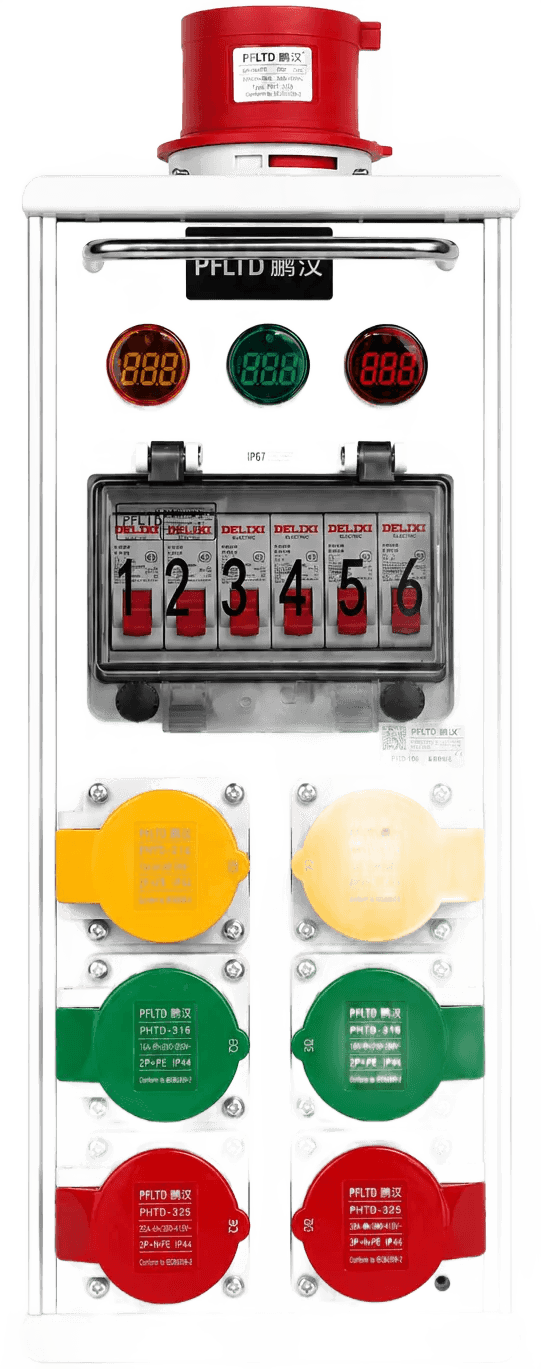 32A 3-Phase to 6 x 16A Power Distribution Box