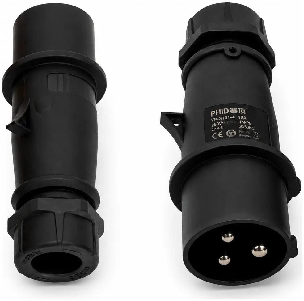 16A Industrial 3 PIN IP44 Male Plug Connector