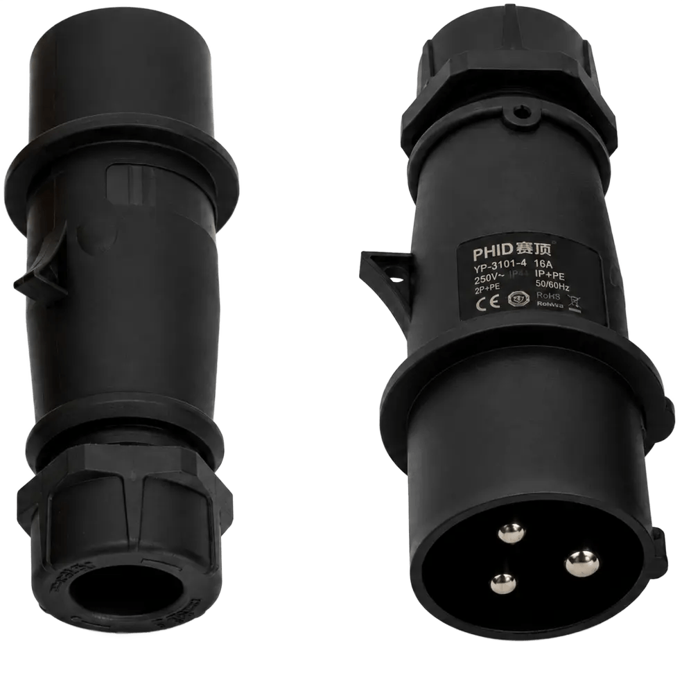 16A Industrial 3 PIN IP44 Male Plug Connector