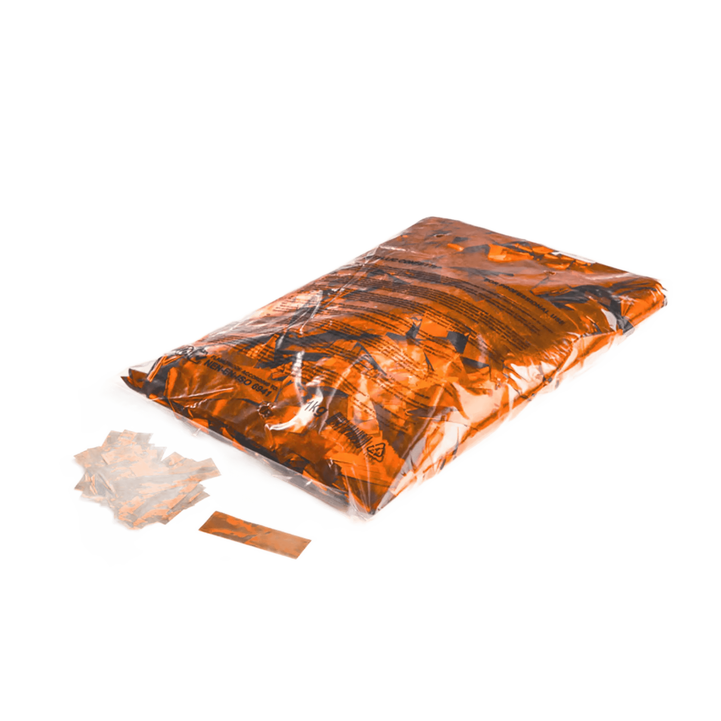 Magicfx Confetti Rectangles Orange Metallic