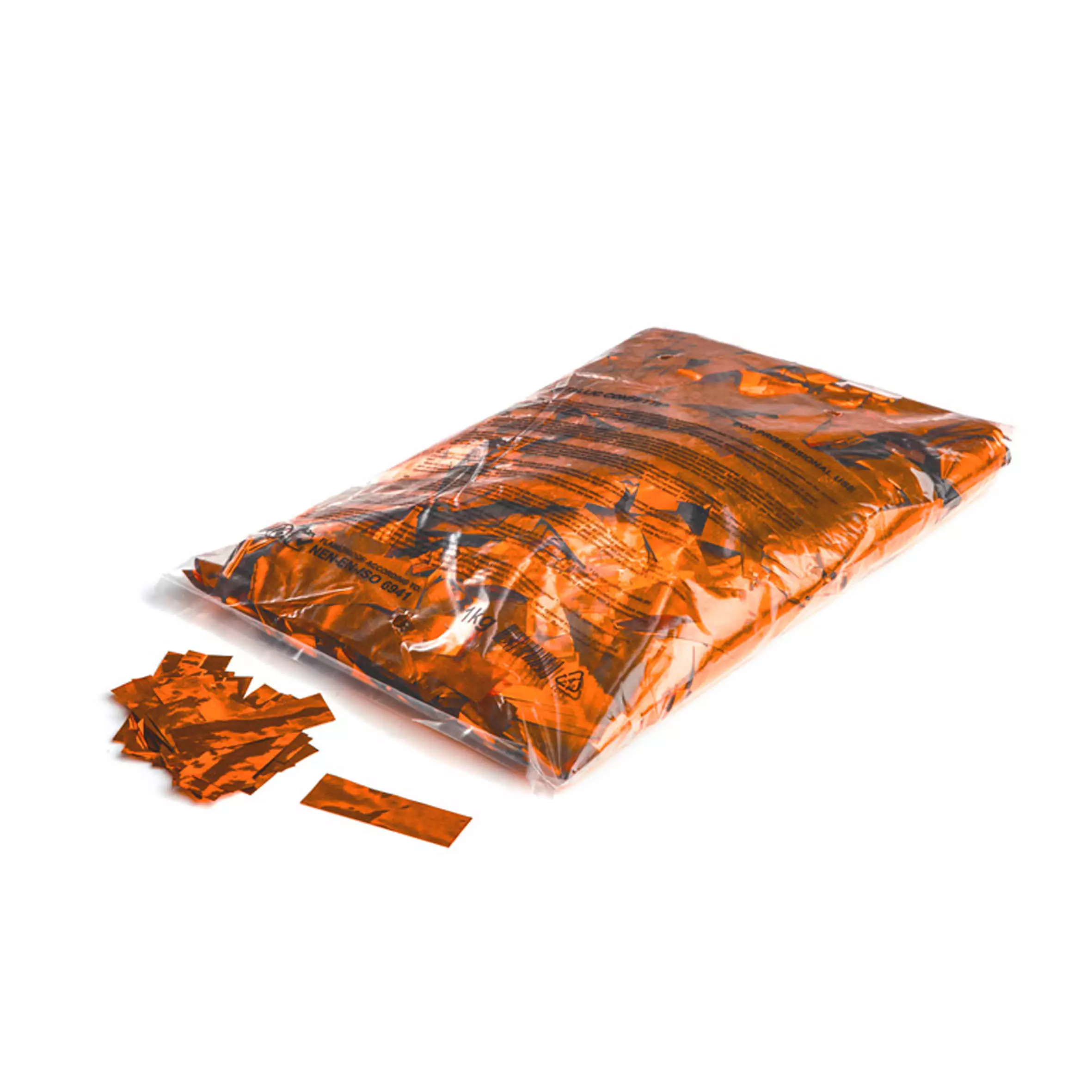 Magicfx Confetti Rectangles Orange Metallic