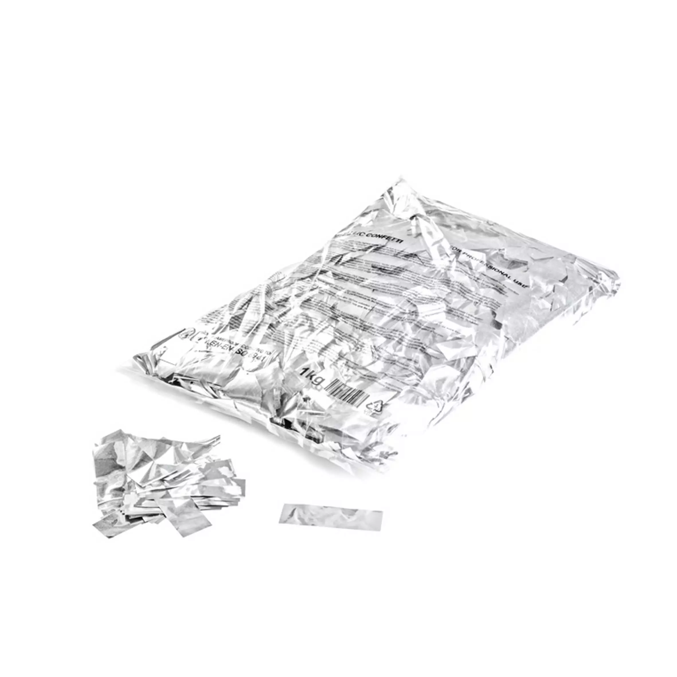 Magicfx Confetti Rectangles White Metallic