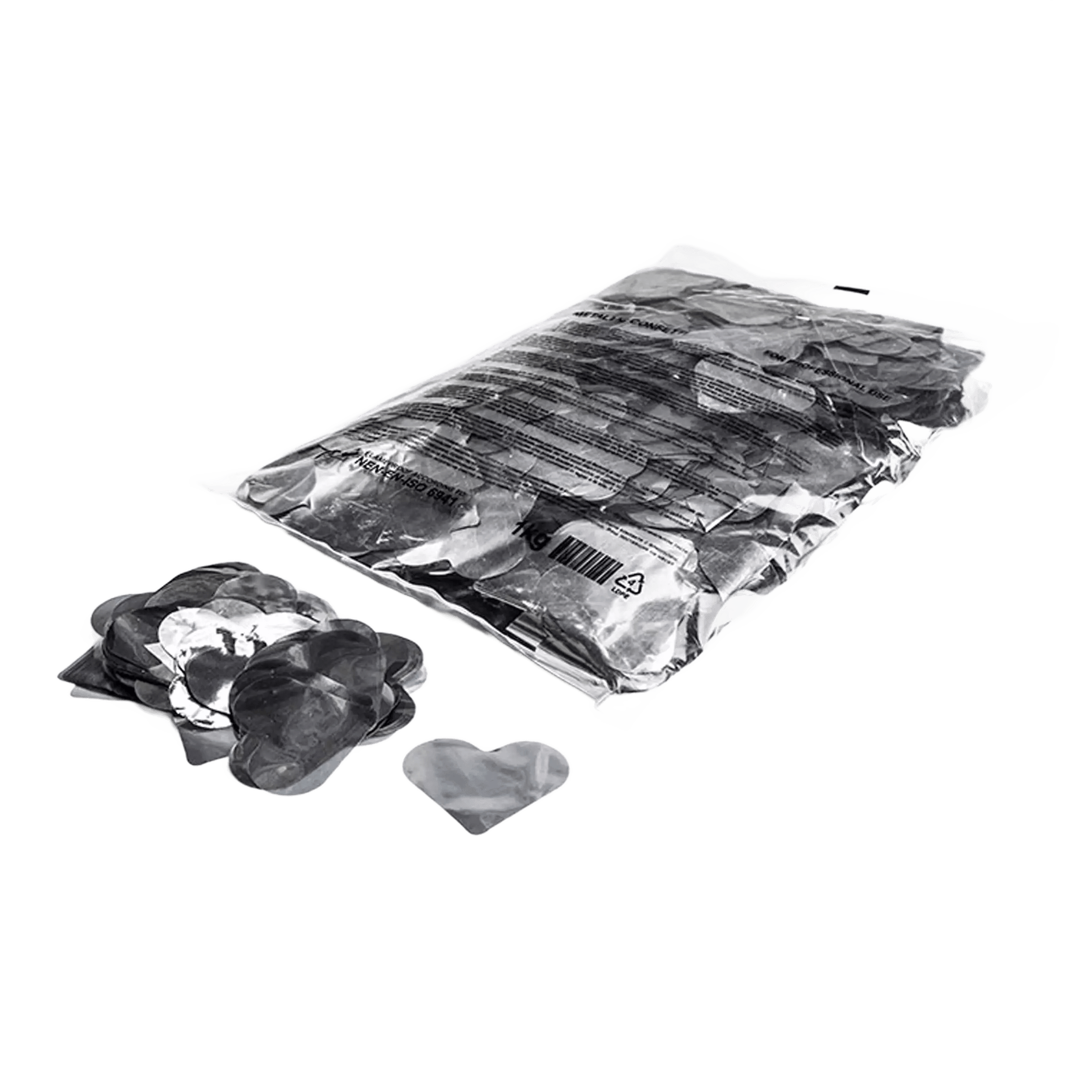 Magicfx Confetti Hearts Silver Metallic