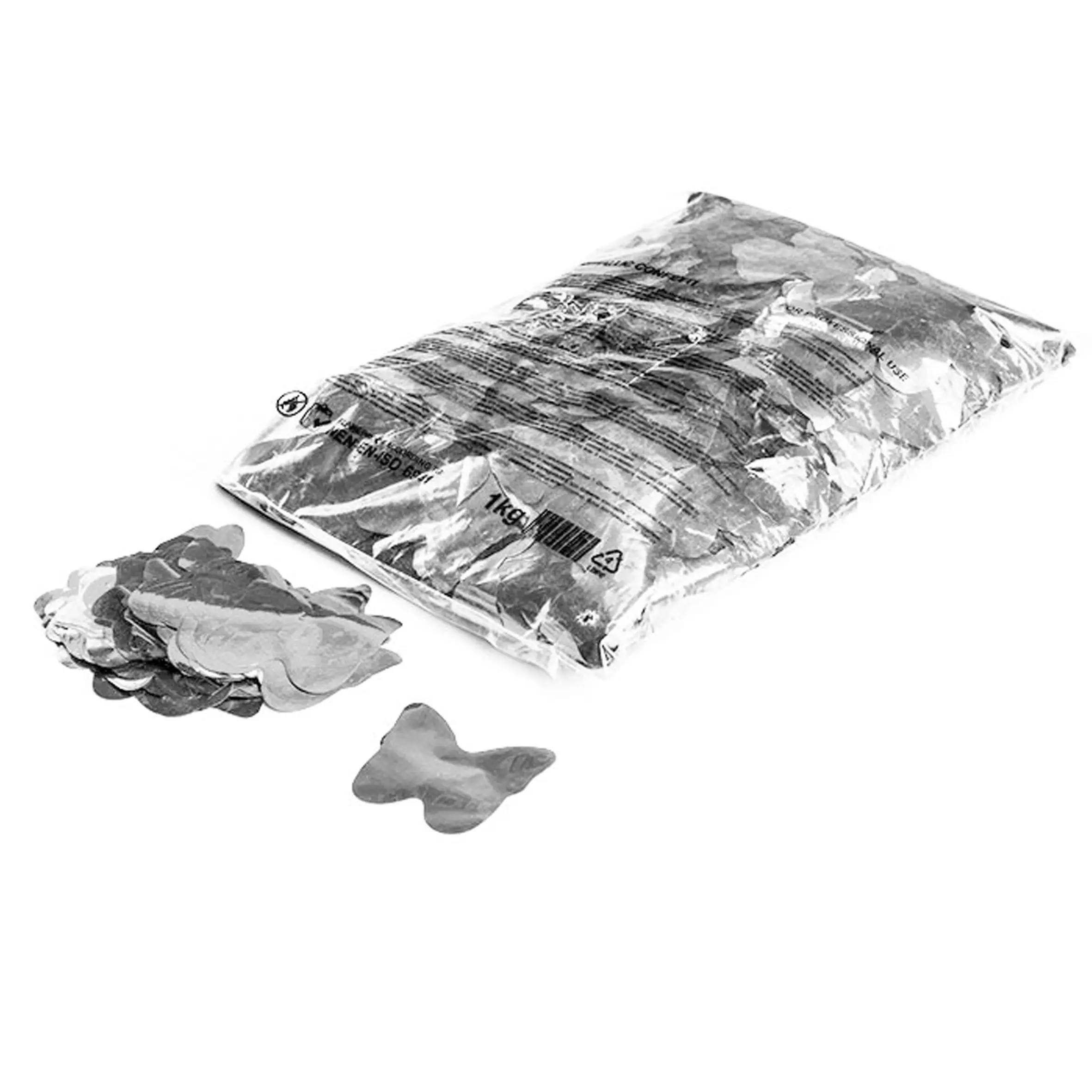 Magicfx Slowfall Confetti Butterflies Metallic Silver