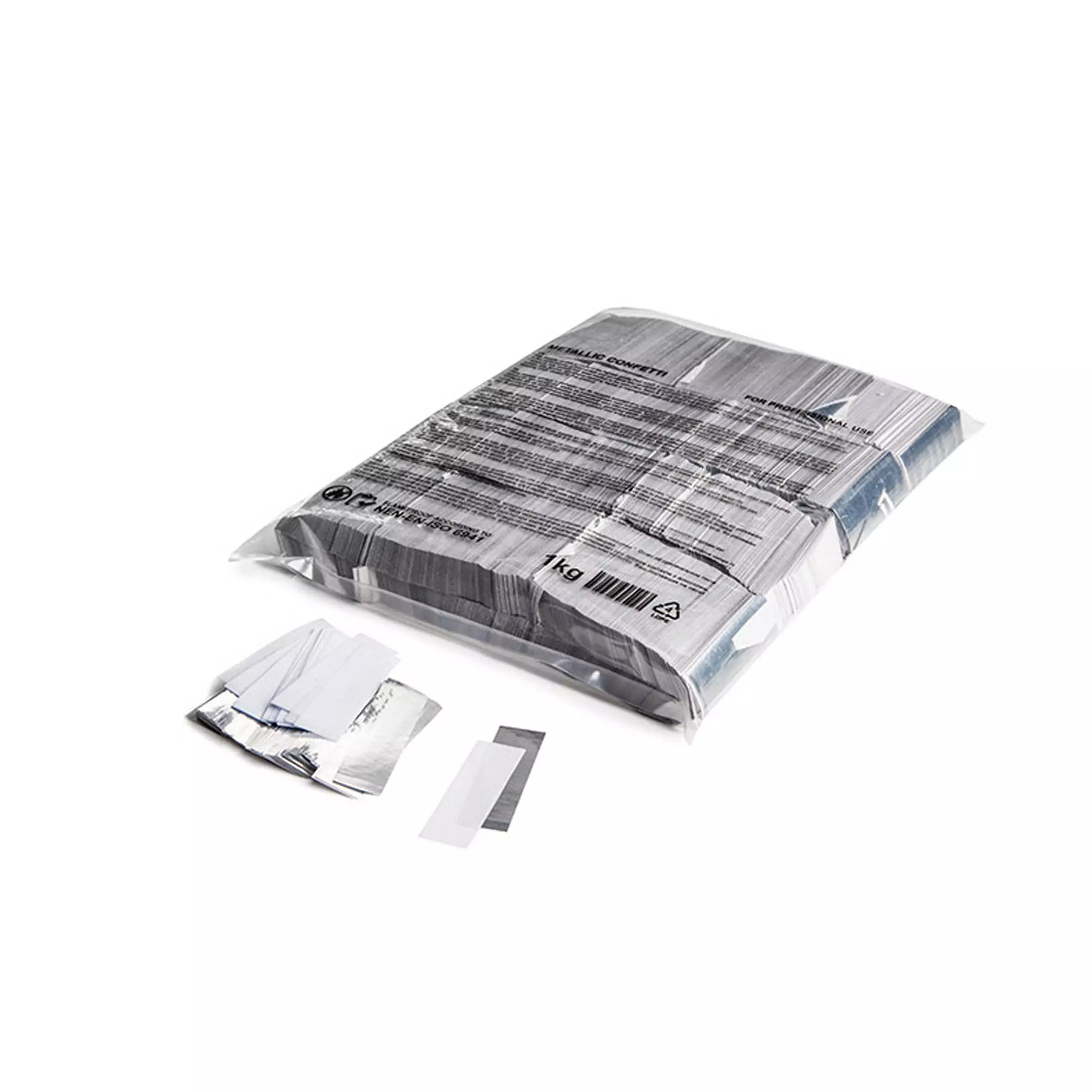 Magicfx Slowfall Confetti Rectangles White AND Silver