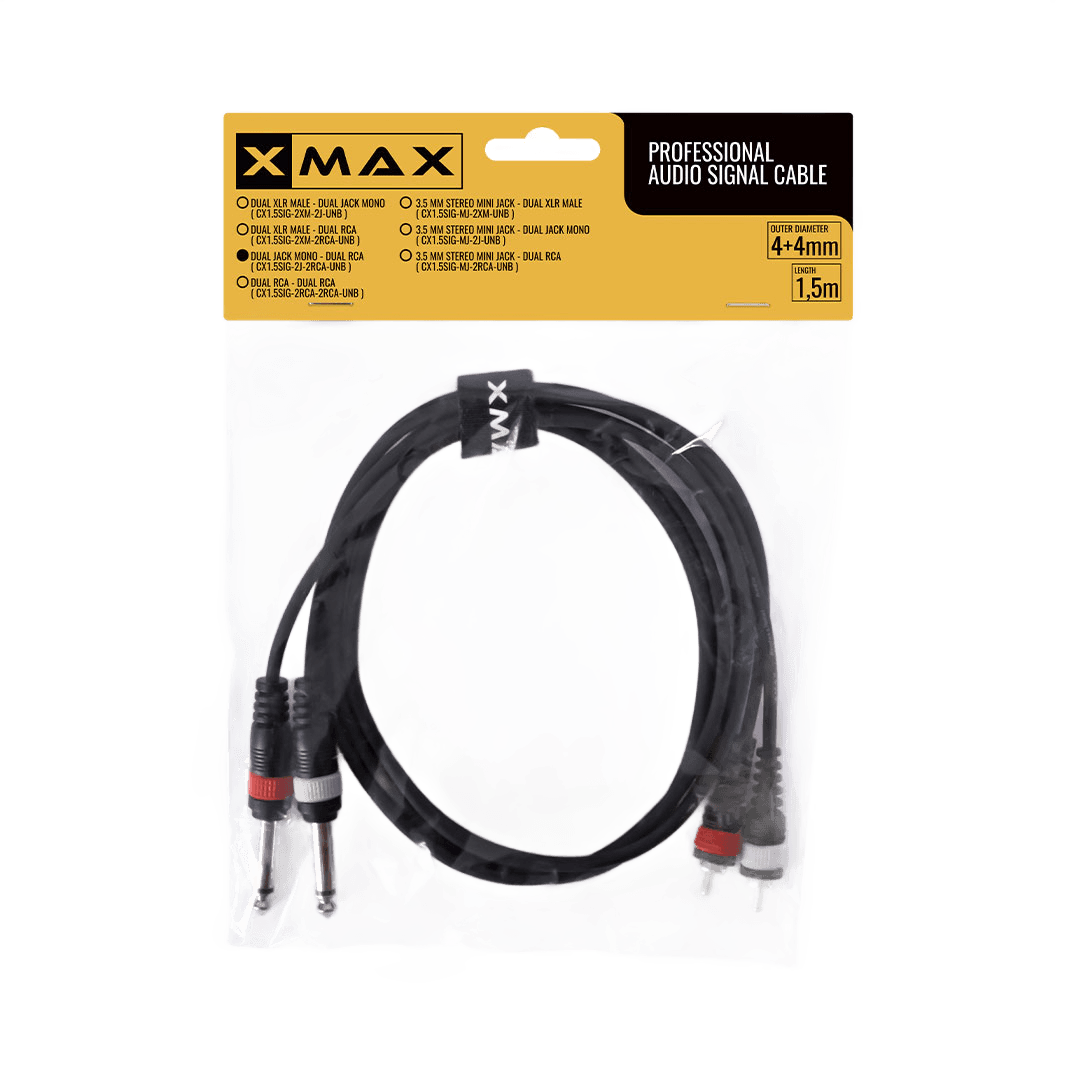XMAX DUAL MONO JACK-DUAL RCA 1.5M