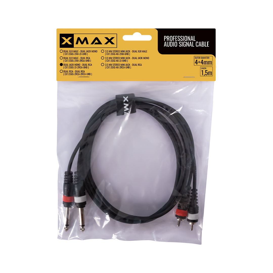 XMAX DUAL MONO JACK-DUAL RCA 1.5M