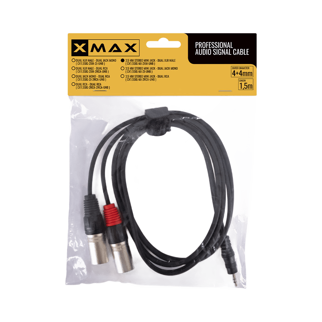 XMAX DUAL XLR MALE-Minijack 1.5M