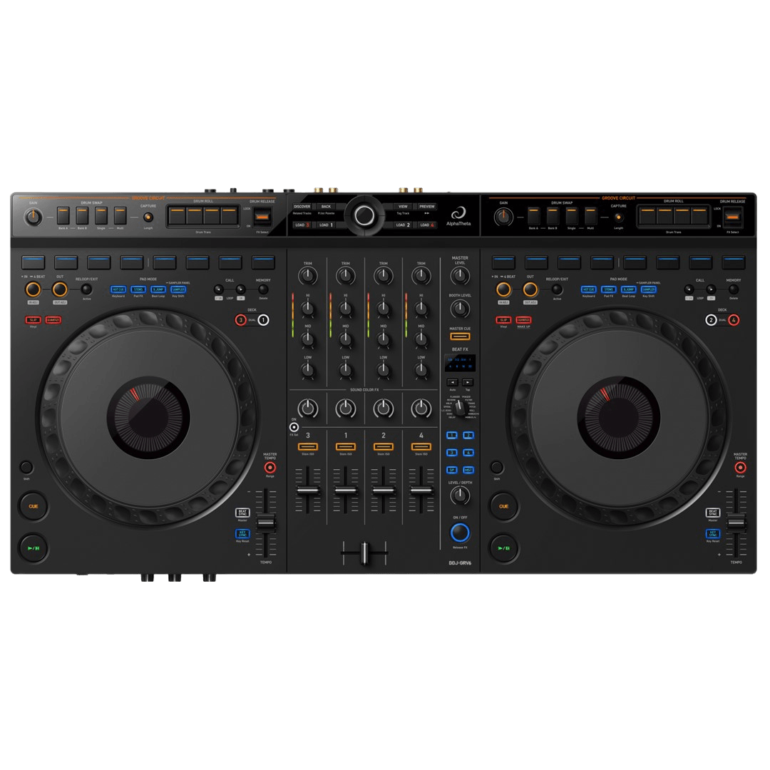 AlphaTheta DDJ-GRV6 4-channel DJ Controller for Rekordbox and Serato