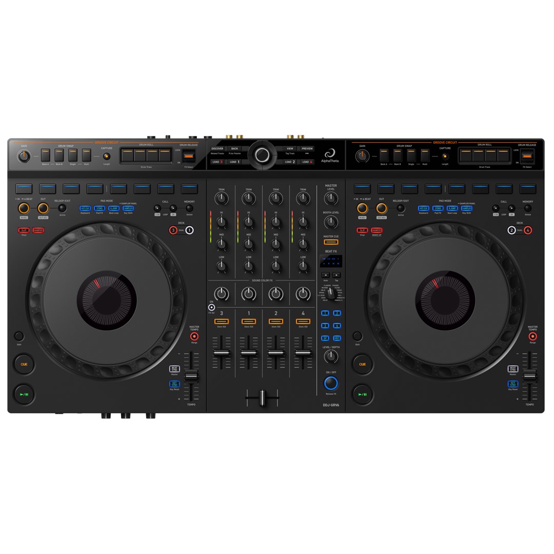 AlphaTheta DDJ-GRV6 4-channel DJ Controller for Rekordbox and Serato