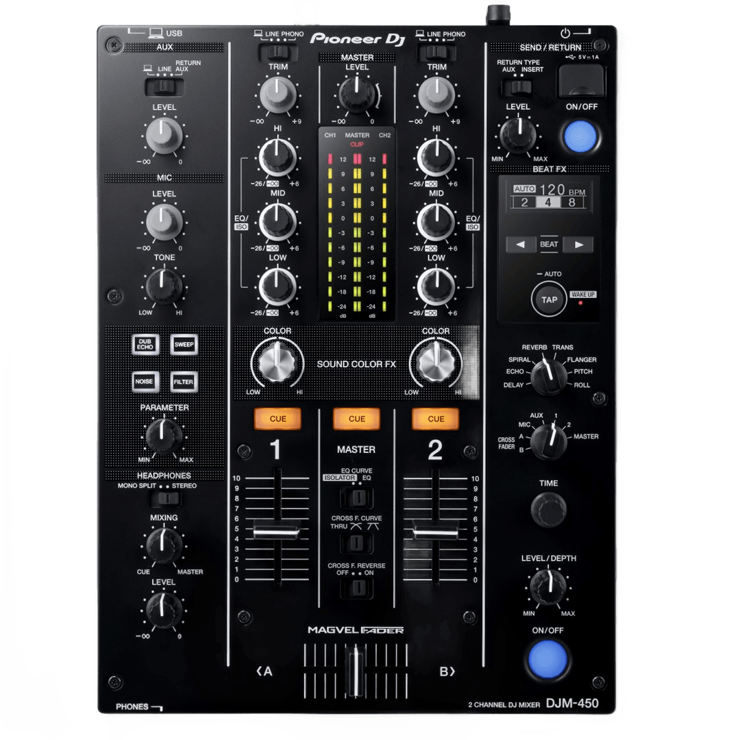 Pioneer DJ DJM-450 2-Channel DJ Mixer WITH BEAT FX