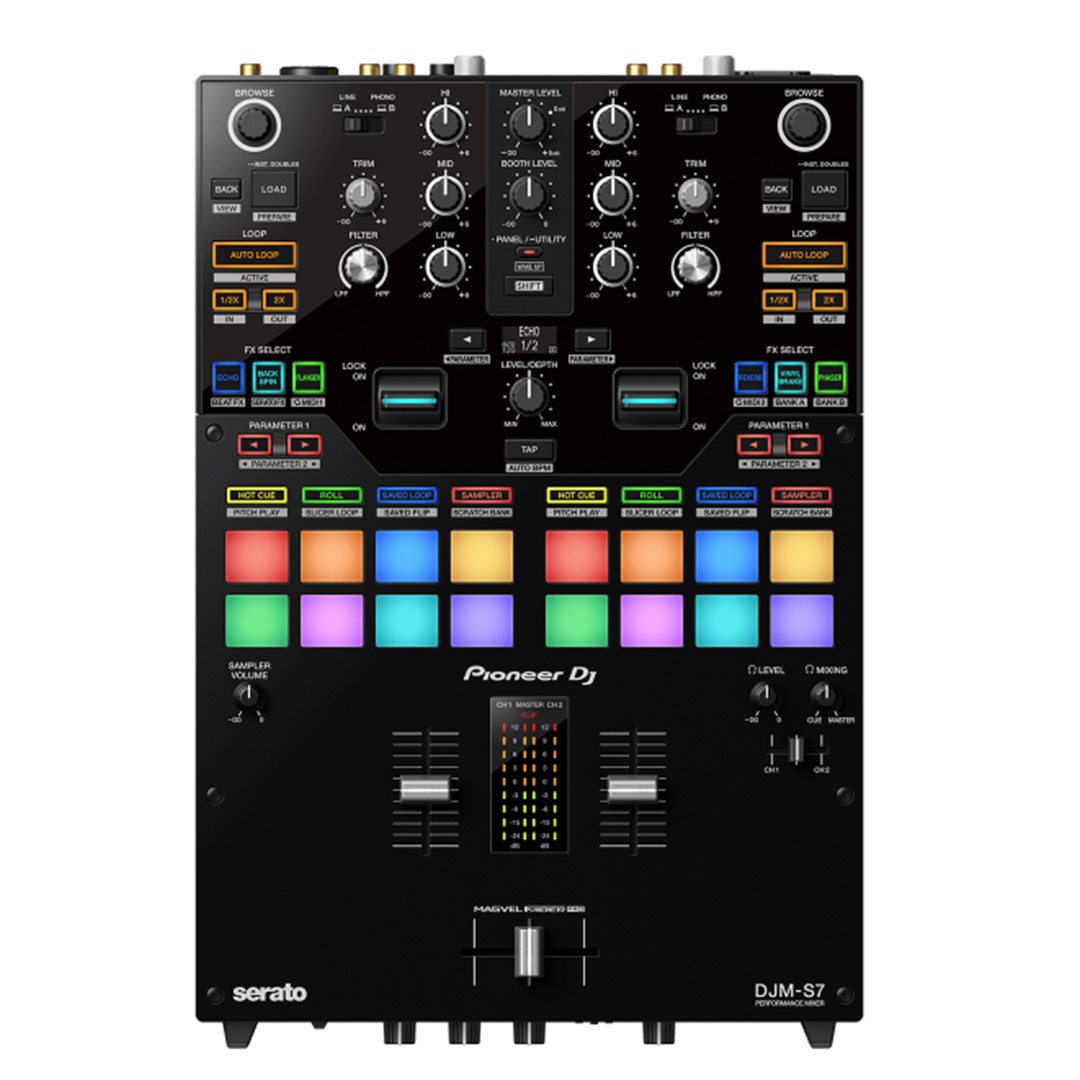 Pioneer DJ DJM-S7 Scratch-Style 2-Channel DJ Mixer