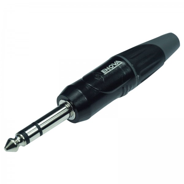 PL23MB – 1/4” plug 3 pole stereo black housing and grey