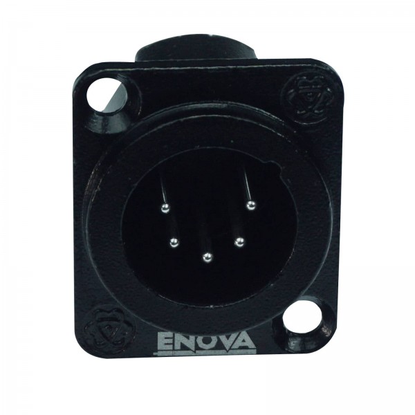 XLR15MB – XLR Male Chassis connector;5-pin;black metal