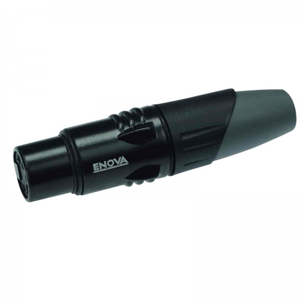 XL25FB – XLR Female Cable connector;5-pin; black metal
