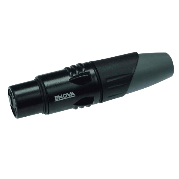XL25FB – XLR Female Cable connector;5-pin; black metal
