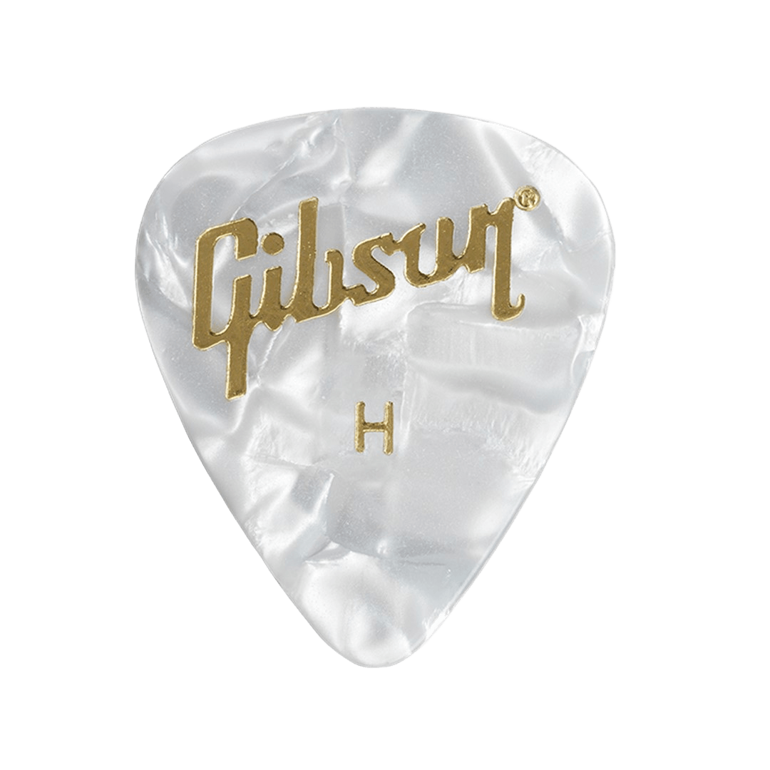 Gibson APRW12-74H Hard White Pearl Picks (12 Pack)
