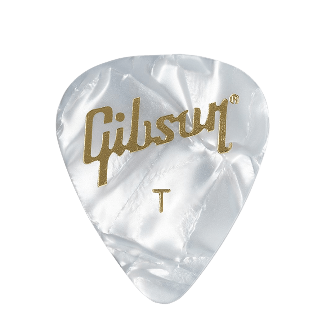 Gibson APRW12-74T Thin White Pearl Picks (12 Pack)
