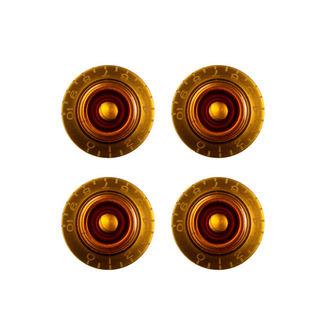 Gibson PRHK-030 Amber TOP HAT Knobs (4 PACK)