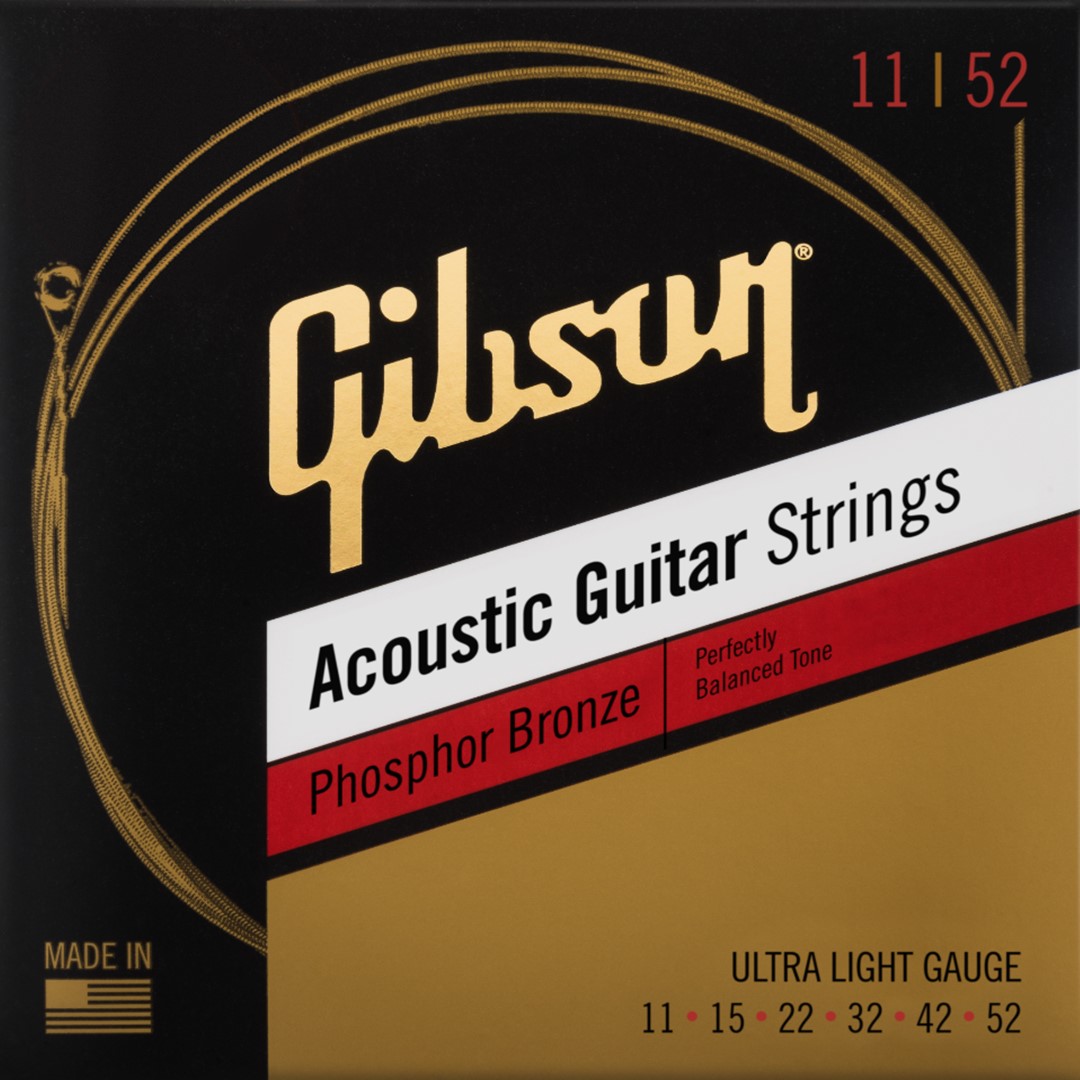 Gibson SAG-PB11 Phosphor Bronze Acoustic Guitar Strings (UL)