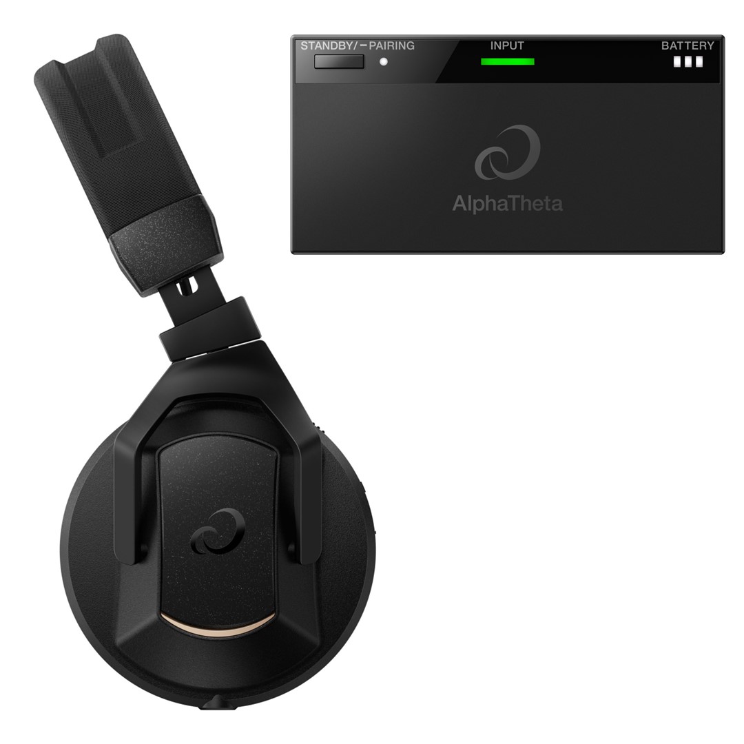 Alphatheta HDJ-F10-TX Professional Wireless DJ Headphones+transmitter