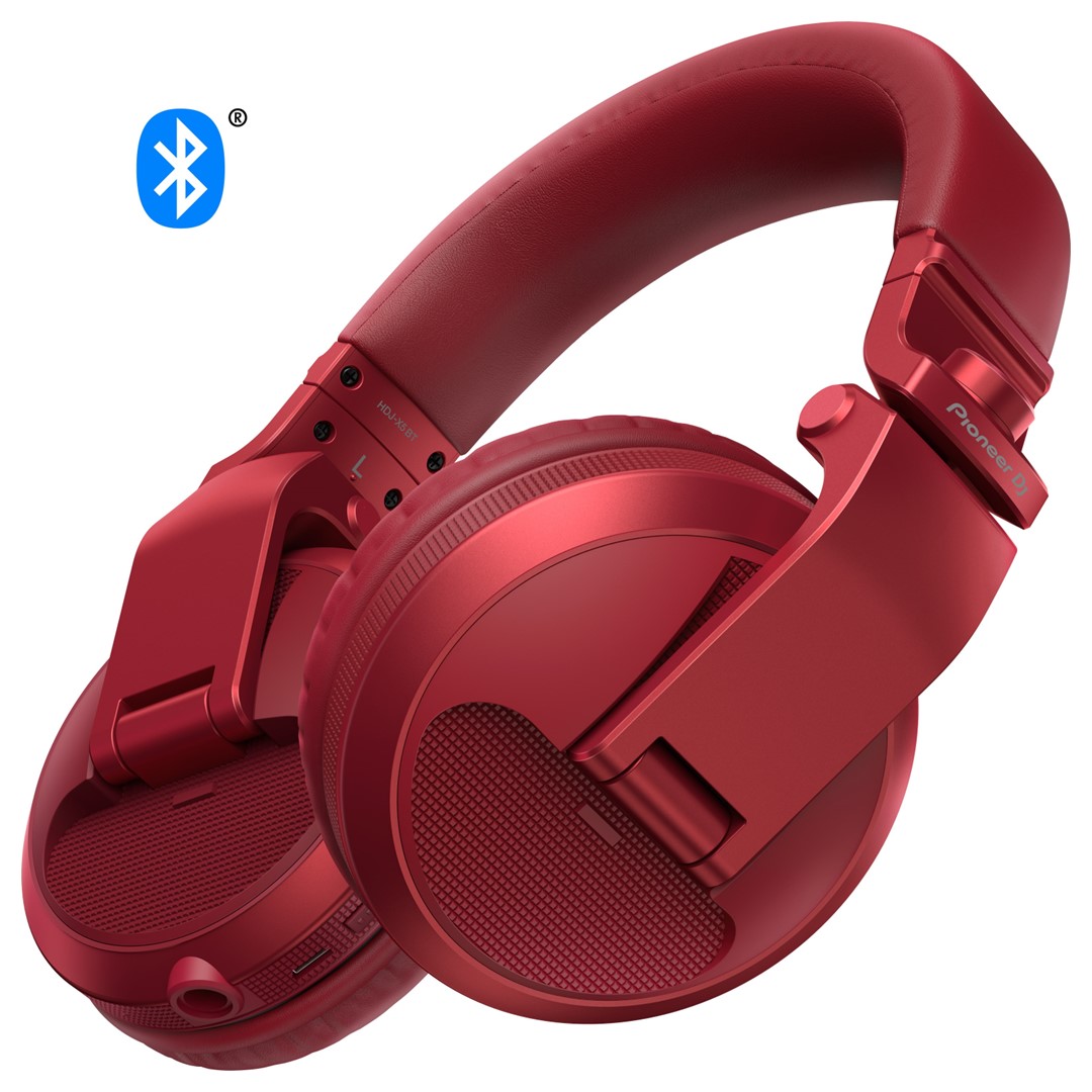 Pioneer DJ HDJ-X5BT-R OVER-EAR DJ Headphones WITH Bluetooth (RED)