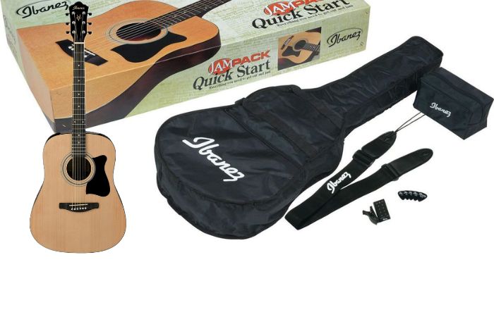 Ibanez Acoustic Guitar.accessories Include GIG BAG. Tuner. Strap. Picks