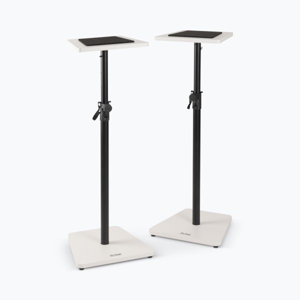 On Stage SMS7500 Wood Studio Monitor Stands White Pair