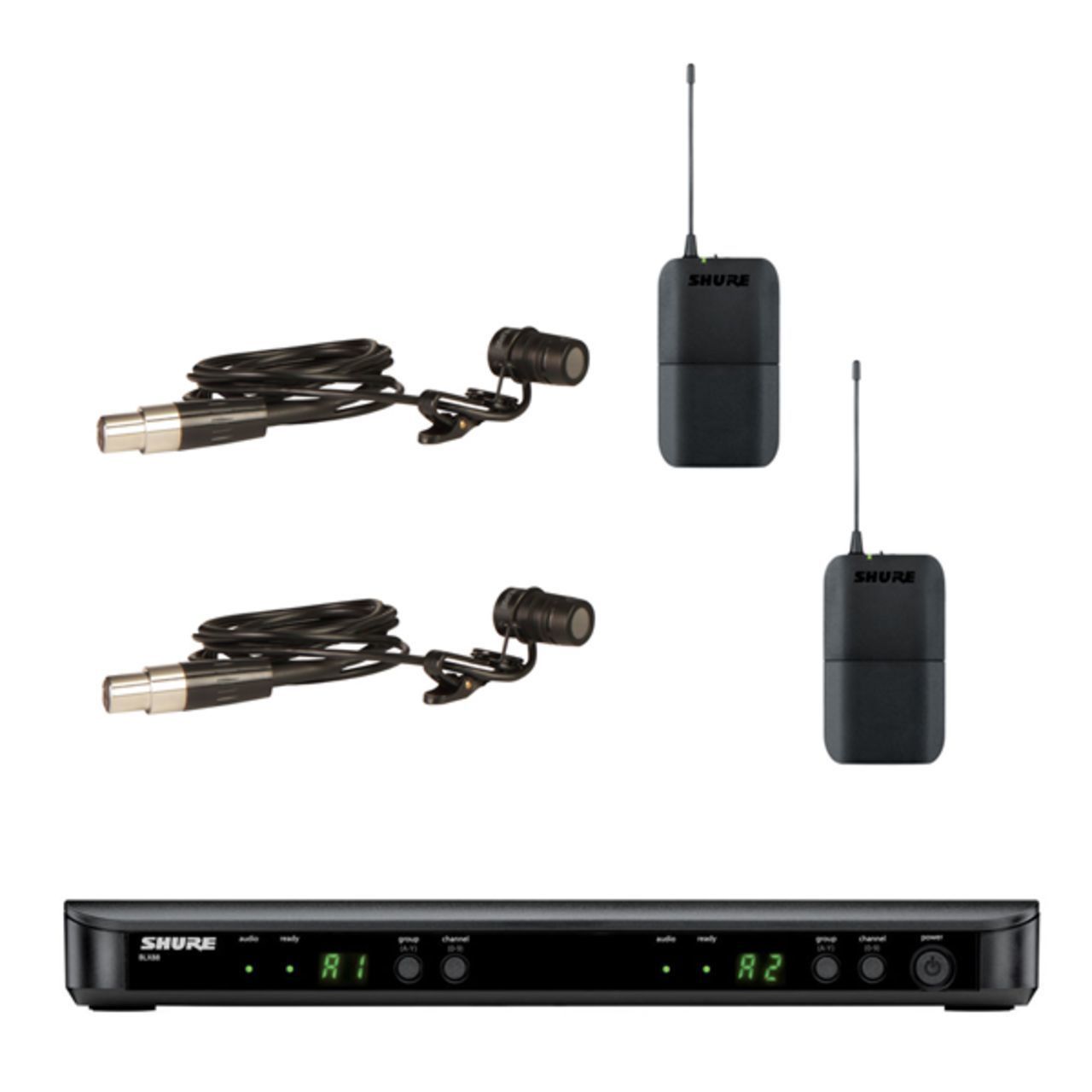 SHURE BLX188 DUAL LAV SYSETM w/2 X WL185