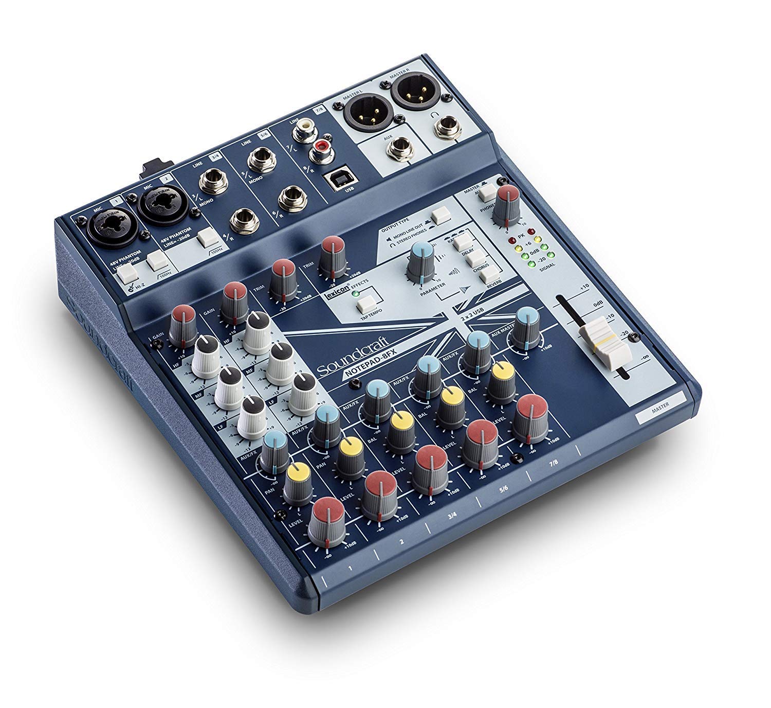 Soundcraft Notepad 8 CH Desktop Mixer W/usb Lexicon Effects