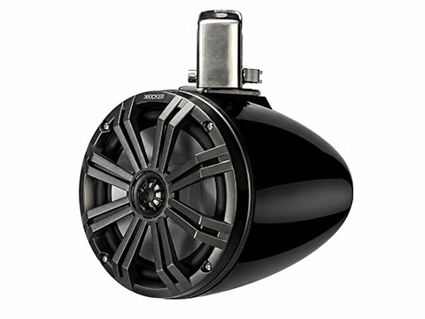 45KMTC8- Kicker Marine 45KMTC8 Loaded Marine Cans Charcoal on Black