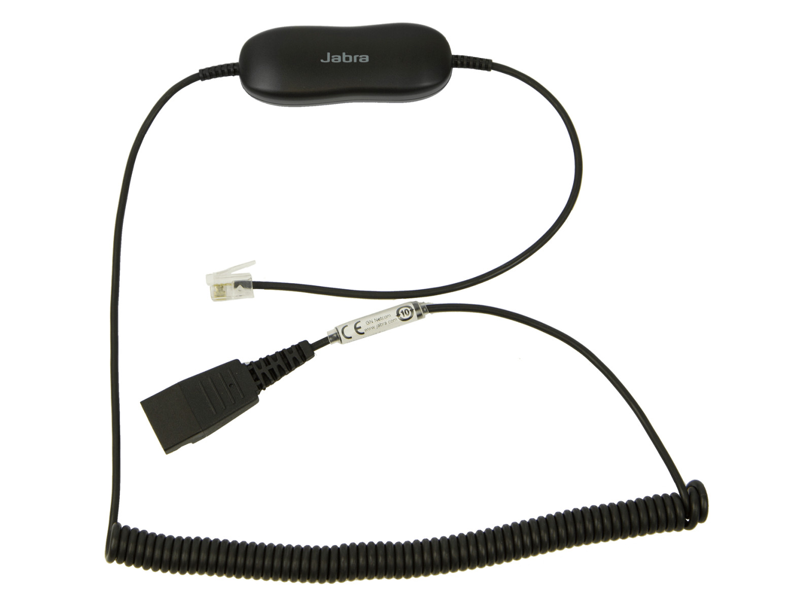 Jabra - Smart CORD. QD TO RJ9. Coiled. WITH 8-Position Switch Configurator.