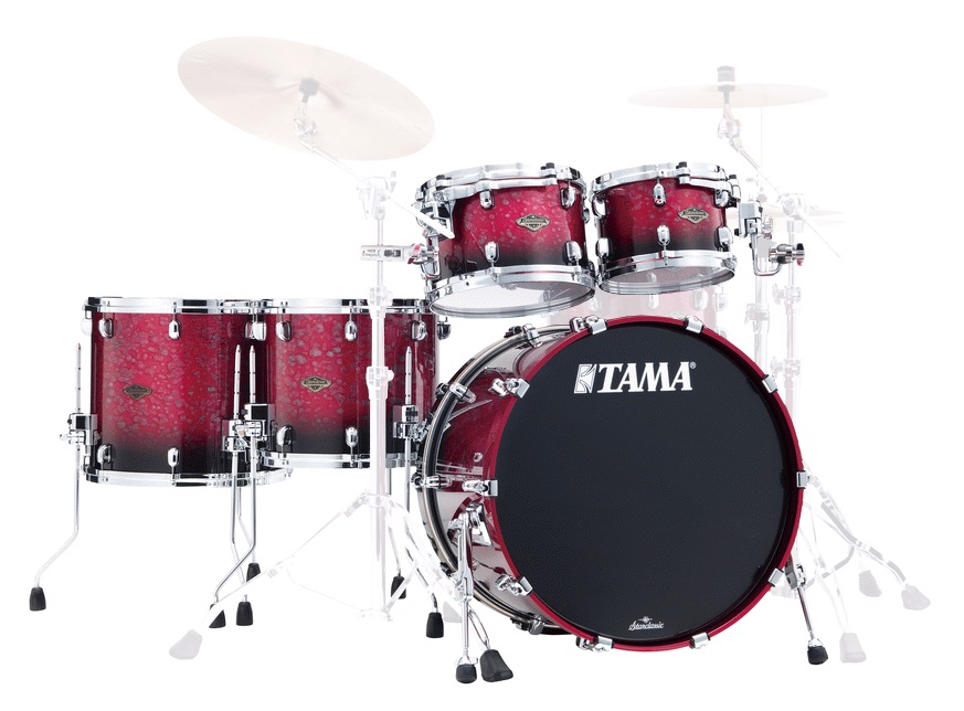 Tama Starclassic Walnut Birch 5pc Drum Kit. No Snare