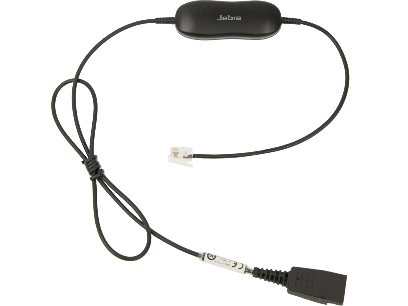 Jabra - Smart CORD. QD TO RJ9. Straight. WITH 8-Position Switch Configurator