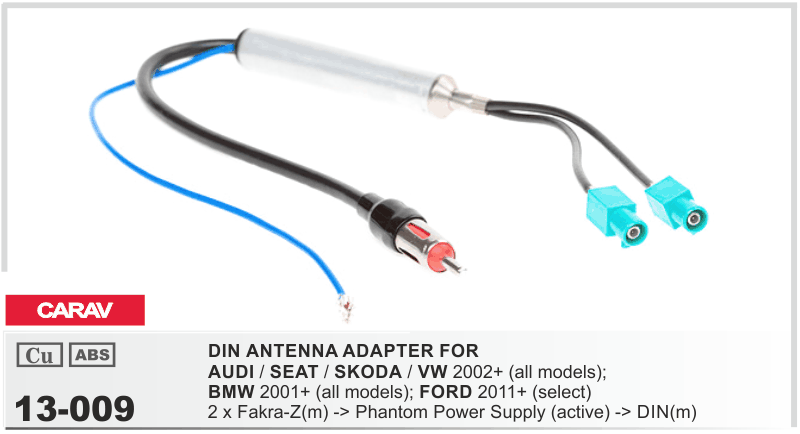 Antenna Adaptor Amplified DBL Fakra to Bullet