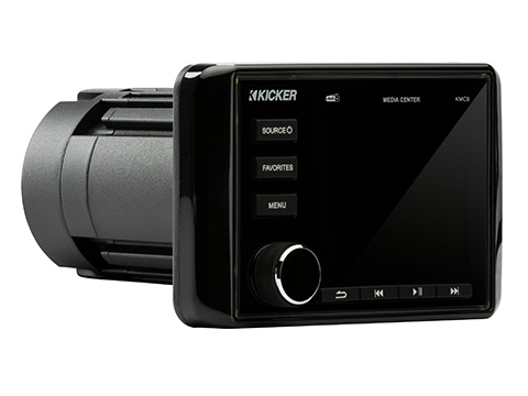 48KMC6- Kicker Marine KMC5 Multimedia Gauge-Style Receiver BT