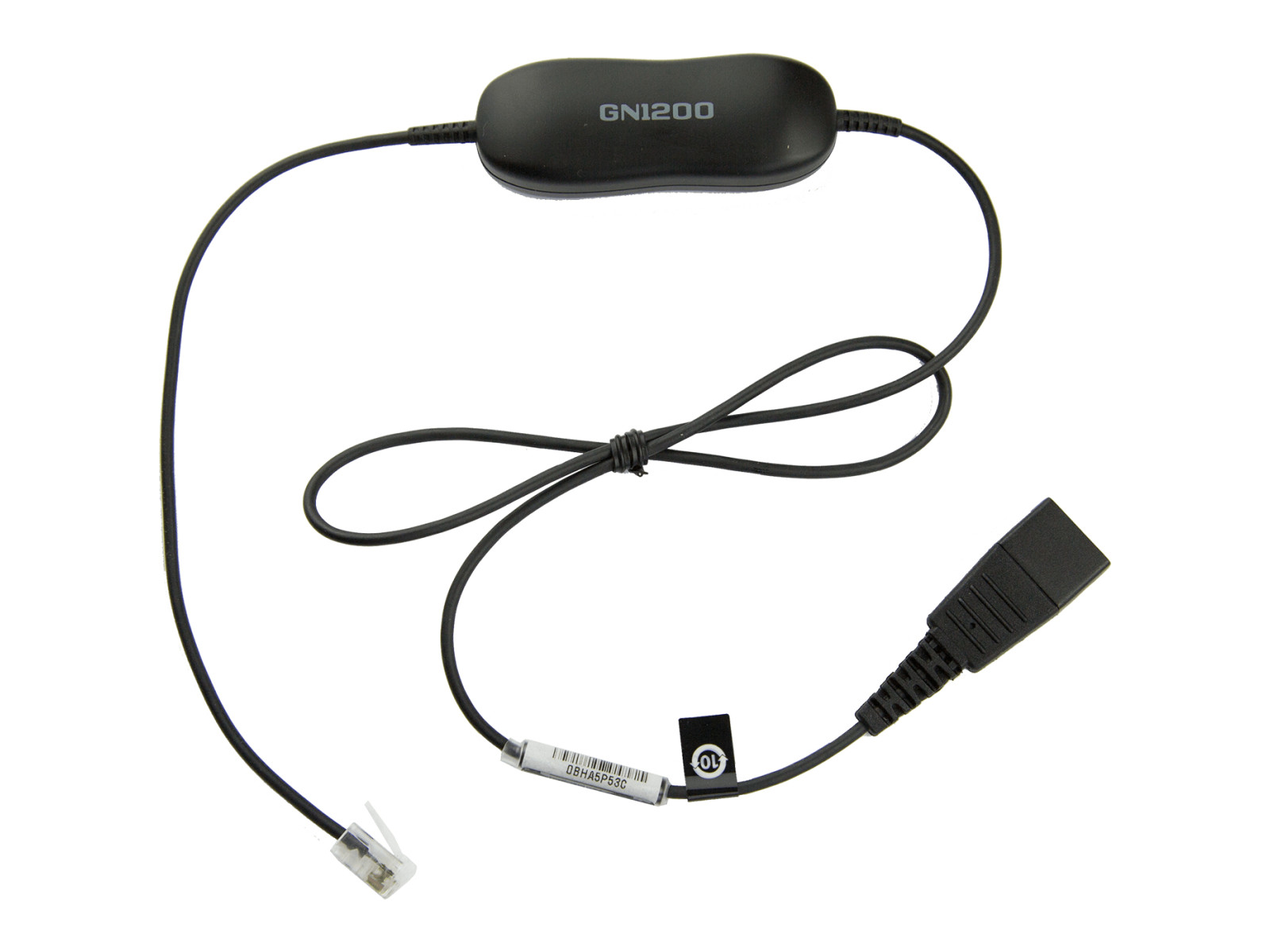 Jabra - Smart CORD. QD TO RJ10. Straight  0.8 Meters. WITH 8-Position Switch Configurator