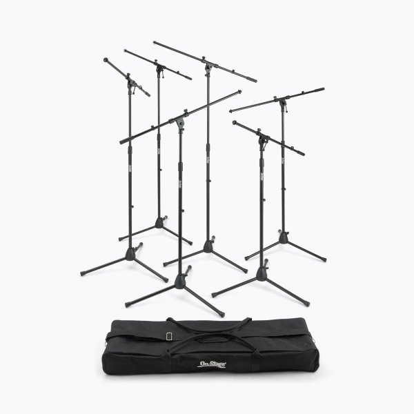 On Stage MSP7706 Six Euro Boom Mic Stands with Bag
