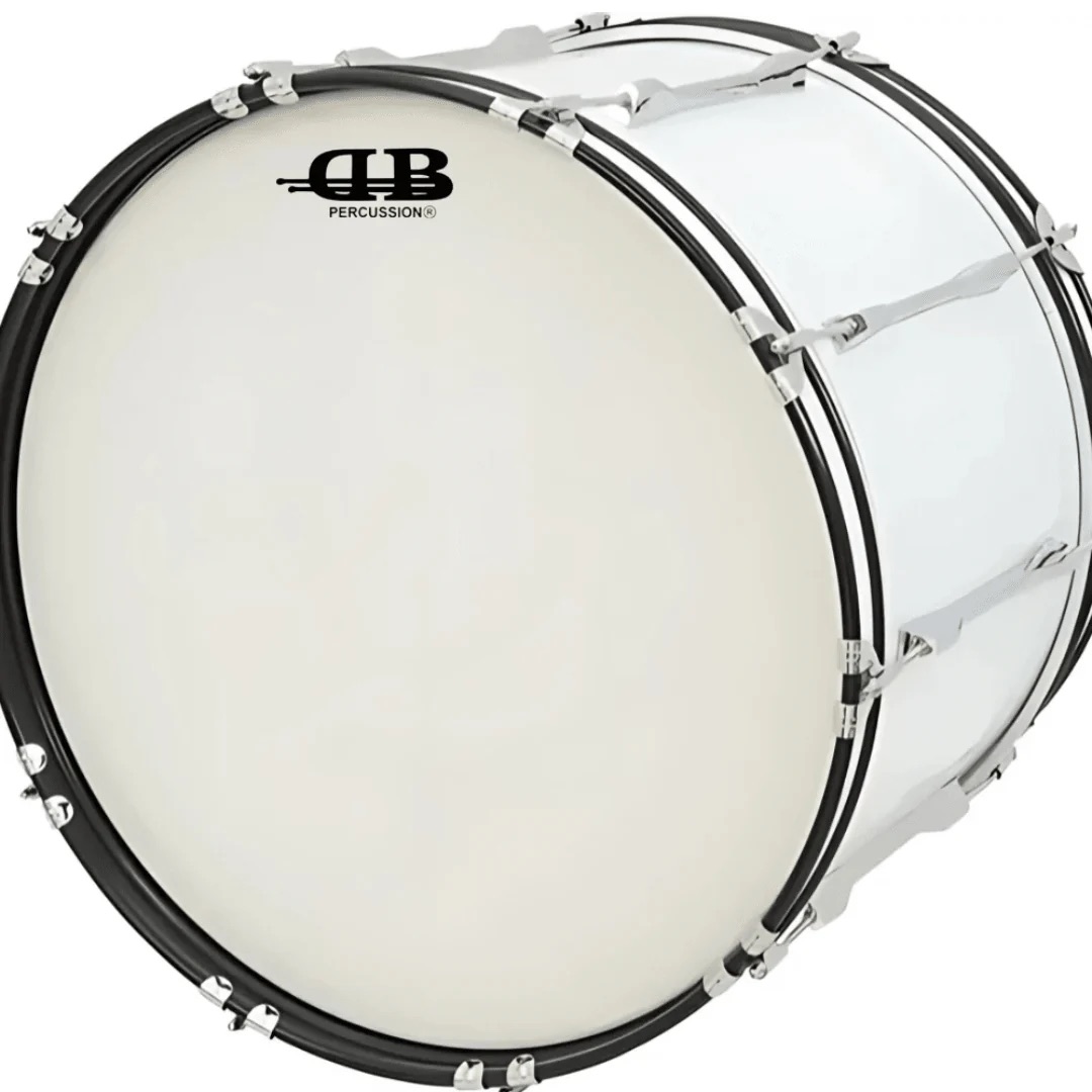 DB Percussion DMB261012DI 26? Marching Bass Drum 12 Lug - White