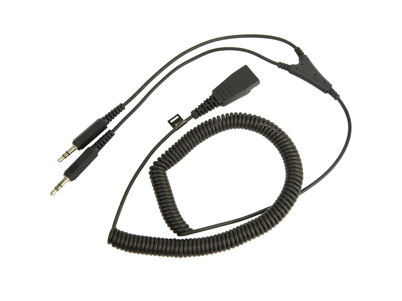 Jabra - QD CORD TO 2X 3.5MM PIN PLUG  Coiled. 0.5 - 2 Meters; FOR GN2100. GN2000. GN2200