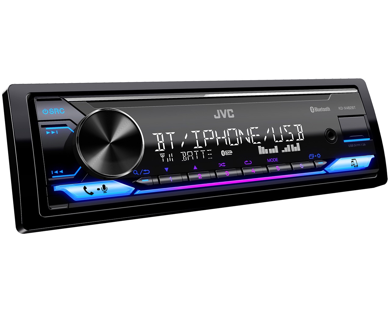 JVC KD-X482BT 1-DIN Bluetooth Digital Media Receiver