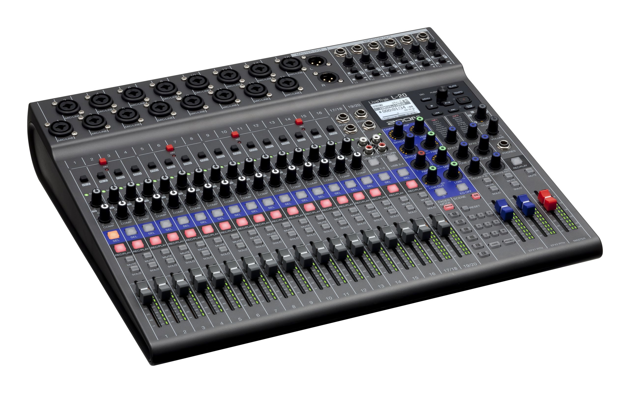ZOOM 20 CH Digital Mixer 22 Track Recorder