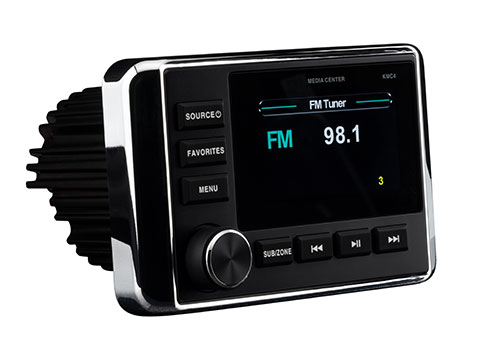 51KMC4- Kicker 51KMC4 KMC4 Weather-Resistant Gauge-Style Media Center W/bluetooth