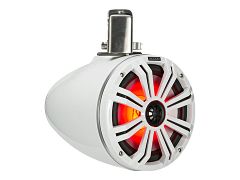 45KMTC8W- Kicker Marine 45KMTC8W Loaded Marine Cans White on White