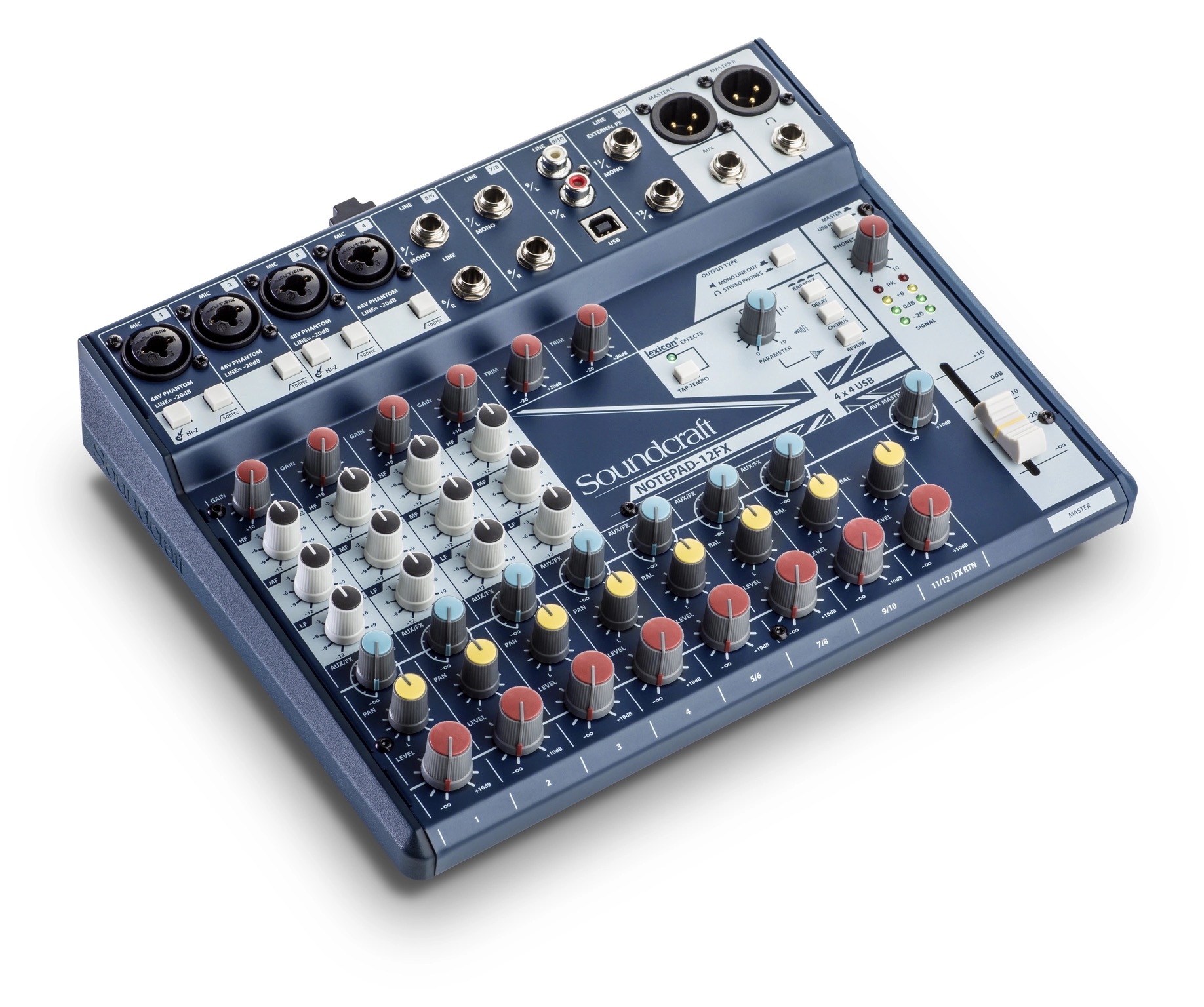 Soundcraft Notepad 12 CH Desktop Mixer W/usb Lexicon Effects