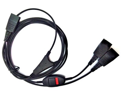 Jabra - Improved QD Supervisor CORD OR ‘Y CORD’ - WITH MUTE Button Included