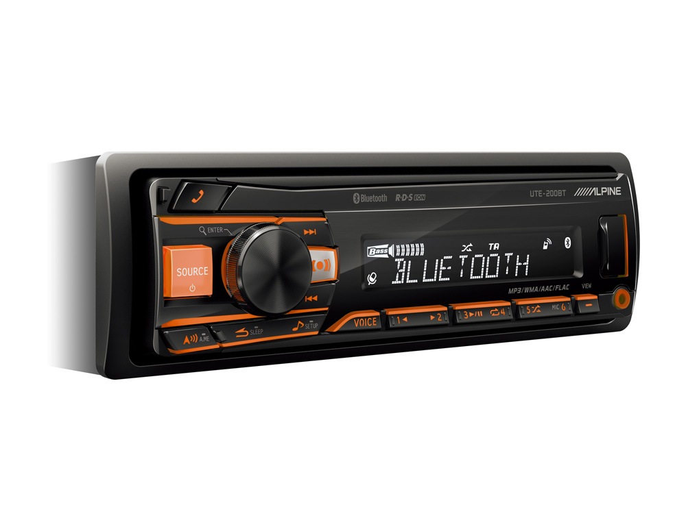 UTE-200BT- Alpine UTE-200BT 1DIN Media Receiver BT